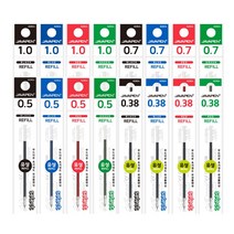 자바 초저점도 셀렉트 유성볼펜 리필심 0.5mm 파랑, 10개