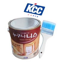 KCC페인트 신나가 필요없는 누구나 니스(유성유광투명1L 2L용) +PP 평붓2인치, 1L(유광투명)