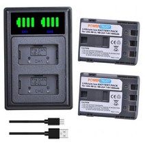NB-2L 배터리 캐논 NB-2LH BP-2L5 BP-2LH DC301 DC310 DC320 DC330 DC410 DC420 Elura 40 50 60 65, 2Battery 1Charger