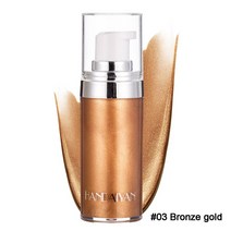 데일리 메이크업 1pcs 20ml 하이라이트 액체 상쾌하고 끈적 끈적한 질감 얼굴 쇄골 밝게 반짝이 Bronzer 윤곽, [03] 03