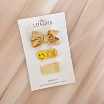 루앤나 러블리 도트 리본 유아 여아 논슬립 헤어핀세트