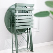 야외철제테이블 카페 테라스 접이식 테이블 세트, 펄화이트(테이블1개의자2개)