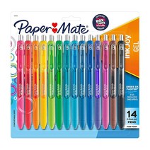 페이퍼메이트 Paper Mate InkJoy 펜 젤 펜 파인 포인트(0.5mm) 모음 14개, 1 Count (Pack of 14)_Gel Pens