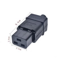 타워 멀티탭 짧은 250V 16A EC320 C19 PDU UPS 유선 전원 콘센트 조립 커넥터 엘보 90 전동 패널 리셉터클, 한개옵션1, 01 SS809 C19