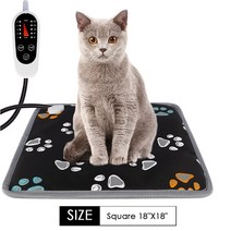 Furrybaby 110V/220V 전기 난방 패드 담요 애완 동물 매트 침대 고양이 개 겨울 따뜻한 패드 홈 오피스 체어 온수 매트 개 침대, Square-black_110V US Plug | CN
