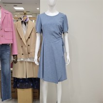 Si DP01 셔링 장식 라운드 린넨 원피스 SAOAF2573