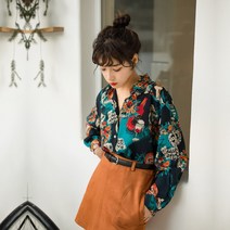 고급 여자셔츠 남방 복고 레트로 스타일 디자인