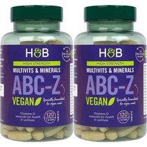 홀랜드앤바렛 Holland and Barrett High Strength ABC to Z Vegan Multivitamins 비건 종합 멀티비타민 120정 2병, x, 1개