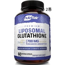 NutriFlair 뉴트리플레어 Liposomal Glutathione 리포솜 글루타티온 세트리아 해독 심혈관 뇌 면역 60정, 2개