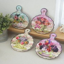 [명절특가]KSO-로즈 냄비받침 티잔 (4TYPE), A 핑크 (퍼플꽃)