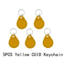 CUID Gen2 변경 가능 매직 카드 13.56Mhz 복제 토큰 NFC 스마트 칩 태그 RFID 재기록 복사기 복사 ISO14443 키 5/10 개, 5PCS-CUIDK-Yellow, 5개