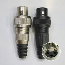 잠금캐논 3F(암) XLR 마이크커넥터 잭 플러그 젠더 컨넥터, 단품