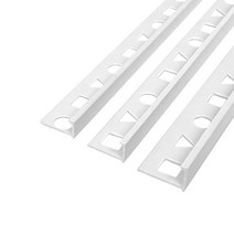 (재단가능) PVC L자 재료분리대(백색) 3사이즈(8 10 12mm) 2.4M _철물 몰딩 마루몰딩 바닥타일 타일마감 마감재 꼼꼼이 코너비드 ㄱ자, 10mm용