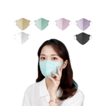 헬스키퍼 에어 air 20매 박스포장/사계절 마스크 핑크 민트 퍼플 베이지 블랙 화이트 새부리형, 중형 (M)