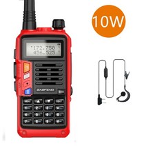 오키토키 워키토키 충전식 Baofeng 전문 워키 토키 UV-S9 플러스 VHF UHF 듀얼 밴드 양방향 라디오 송수신, 02 빨간