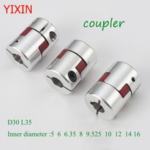 D30L35 커플러 D30 L35 3 조 알루미늄 플럼 플렉시블 샤프트 링 모터 커넥터 5/6/6.35/8/10/12/14/16mm, 30 8x16