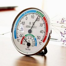 배터리가 필요없는 원형 아날로그 온도 습도 측정 탁상 벽걸이 온습도계