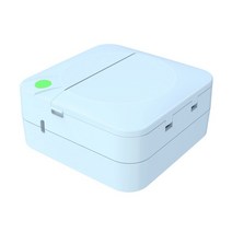 핸드폰사진출력기 즉석인화기 스티커 미니프린터 휴대용 미니 무선 감열식 프린터 BT 200dpi 사진 라벨, 01 파란