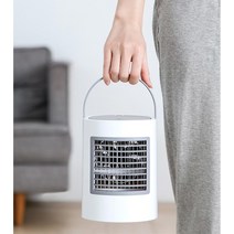 원룸 강력바람 여름용 미니냉풍기 이동형에어컨, 라운딩 유러피언냉풍기 블루