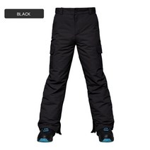 승마옷도남성 스노우보드 팬츠 스키 방수 통기성 겨울, 02 Black_03 XL