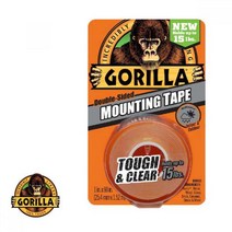 릴라 접착제 접착 테이프 파워 점착 천면 방수 보수 투명 양면 종류선택 1개, 마운팅 양면 테이프 투명 25.4mm x 1.52M