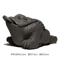 와이유 금두꺼비 가정차 문화예술품 경전인 의흥원광자사손수삼족섬차총차반, 블랙(미디엄사이즈)
