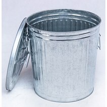 대형 양철 쓰레기통 레트로 인테리어 깡통 화분 화단, 35L(35x37cm), 1개