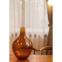 50.8cm20인치 높이 엑스트라 라지 유리 바닥 꽃병 팜파스 잔디용 테이블 장 크고 투명한 저그 현대적이고 튼튼한 원형 배 가정 및 침실 투명 USA 미국, Caramel