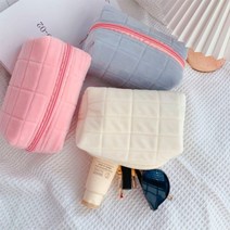 부드러운 극세사털 다용도 메이크업 파우치, 본상품선택, 블루