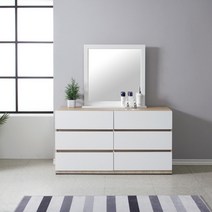 각시방가구 바닐라 1200 6단 서랍장 5color, 화이트