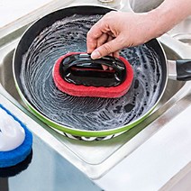 +다용도 손잡이 수세미(HMI47) *ADOF* 34 + fgh, 쓱쓱싹싹 레드