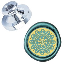 1pc 시계 패턴 성운 왁스 인감 스탬프 헤드 교체 25mm 빈티지 씰링 왁스 스탬프 헤드 전용 핸들 없음, 25x14.5mm 꽃(10)