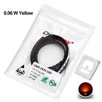 스킨스쿠버장비 100pcs 2835 smd led 다이오드 칩 멋진 따뜻한 흰색 빨간색 녹색 파란색 노란색 0.2w 0.5w 2v 3v 작은 diy smt pcb 램프 340, 노란색 0.06w