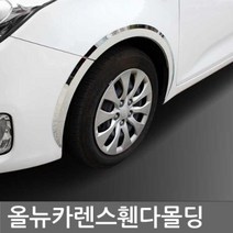 DWW445477럭셔리 크롬몰딩의 완성 올뉴카렌스 휀더몰딩 8pcs 자동차 크롬몰딩