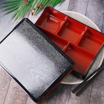 고급 일식 칠기 티크 도시락 용기 찬합 10호 돈까스 배달 업소용 식당 런치박스