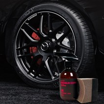 하나용품 차량용 타이어세정광택제 500ML+타이어패드 1개/YF NF LF DN8소나타뉴라이즈 BH DH EQ900 G70 G80 GV80제네시스 에쿠스