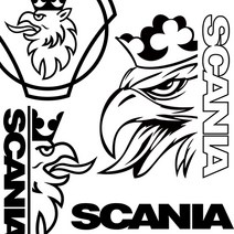 마이웨이카 스카니아 스티커 대형 SCANIA 로고 데칼 덤프 트럭 추레라, 흰색, 로고7 (좌측)