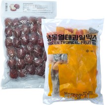 힘찬푸드 프리미엄 냉동과일, 1세트, 11_람부탄1kg+열대과일믹스1kg