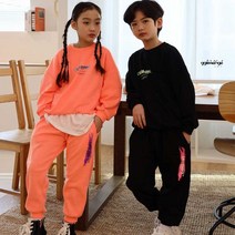 [꿈망울] 아동복 유아 키즈 주니어 봄&가을 뒤태 페인팅 포인트 오버핏 SET 상하복