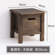 낮은 원목 의자 통나무 스툴 티테이블 오동나무 좌식, O
