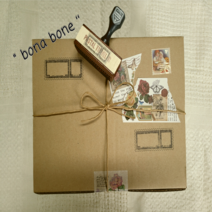 빈티지 다꾸 랜덤박스 스티커 꾸미기 다이어리 6공 A5 초보 패키지 레트로 세트 스티커 크리스마스 선물 마테 떡메 초보, 다꾸스티커+다이어리 오렌지