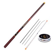 Goture Rod 콤보 텔레스코픽 낚싯대 30M72M 탄소 섬유 2837 파워 핸드 폴 낚시 플로트 리그 및 스페어 탑세 가지 팁 고처 로드, Red+6.3 m
