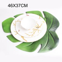야자매트 엘리베이터보양 체크철판 식생매트 placemat for 식탁 컵 받침 연꽃 잎 야자 잎 시뮬레이션 공장 pvc 컵 커피 테이블 매트 주방 크리스마스 홈 장식, 2