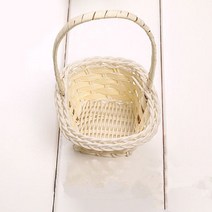 수납정리 등나무 라탄바구니 손으로 짠 저장 미니 플라스틱 직조 저장 패브릭 꽃 과일, 1