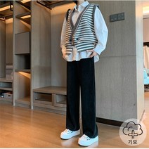 [오늘발송] 스타일아유 아유 여성 골지 코듀로이 기모 융털 와이드 벨벳 바지 트레이닝 팬츠