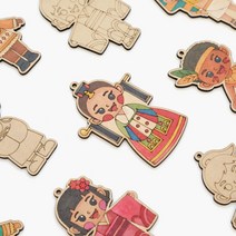 미리사몰B 팬시 우드 다문화 세트 전통 의상 세계 어린이 초등 수업 diy 키트 미술 재료 공예 공작 준비물 유아 색칠 꾸미기 자랑 장식 돌봄 방과후, 다문화세트(러시아)+사은품선물