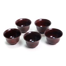 (5종) 옻칠 녹차잔세트 (무형문화재옻칠장)