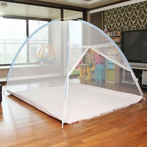 [안젤라]3~4인용 원터치모기장/거실 야외 그늘막 모기장텐트, 단품