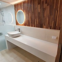 친환경 우드 원목 템바보드 편백 루바 템파보드 침대헤드 아파트 리모델링 셀프 인테리어, 라운드(반달) - 100x2440mm, 월넛집성