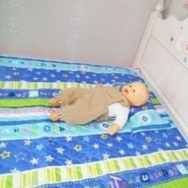 유아 매트리스 방수매트 방수이불 국산면 100%, 블루